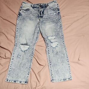 Grace & Lace Highwaisted Distressed Mom Jeans